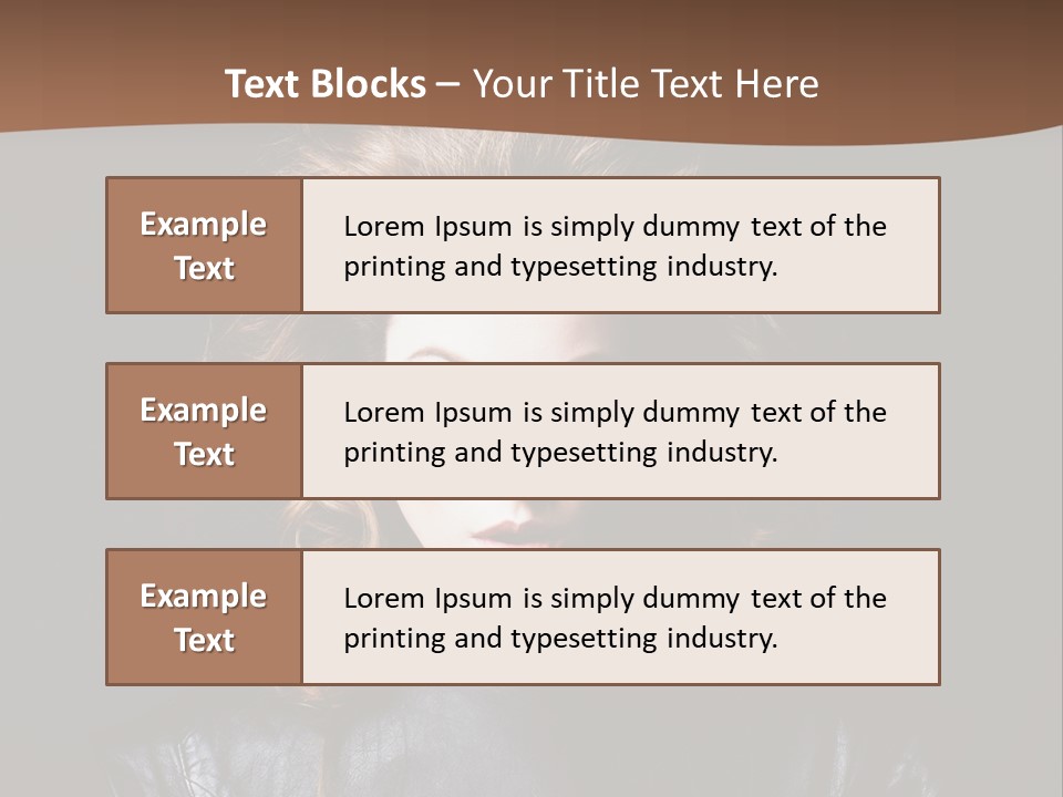 Shoulders Face Hair PowerPoint Template
