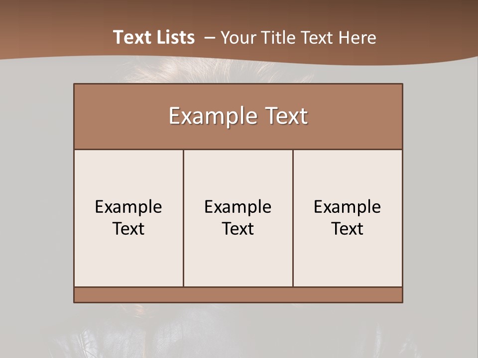 Shoulders Face Hair PowerPoint Template