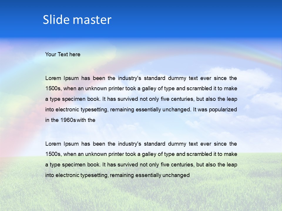 Colorful Day Field PowerPoint Template