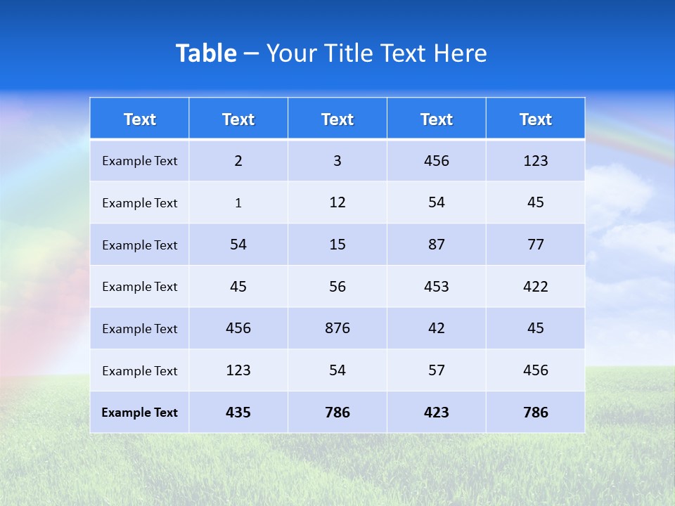 Colorful Day Field PowerPoint Template