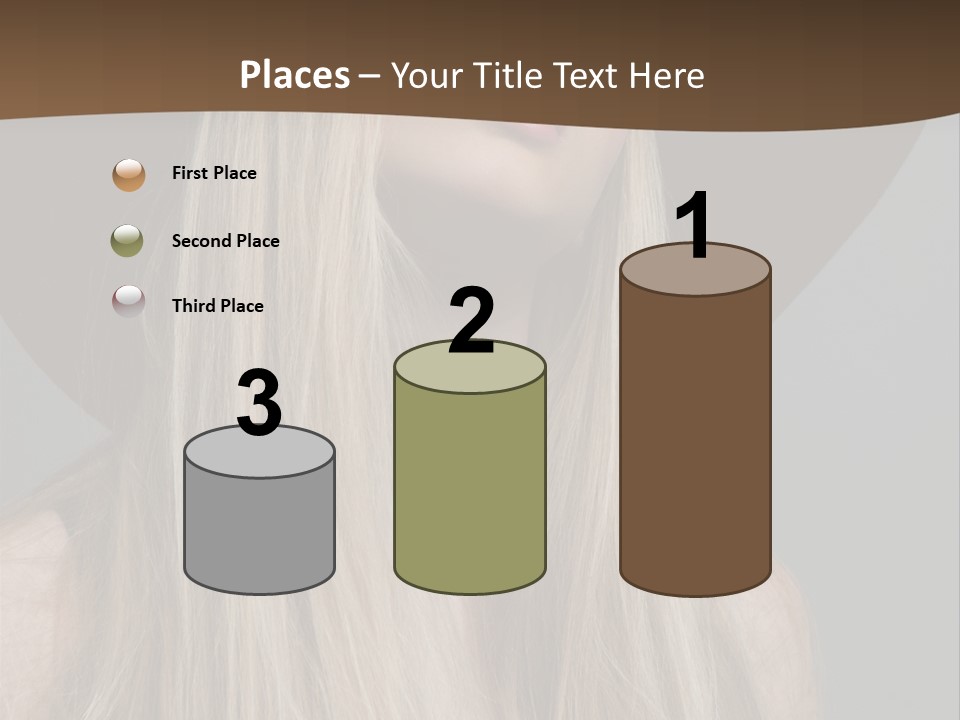 Hairstyle Woman Lips PowerPoint Template