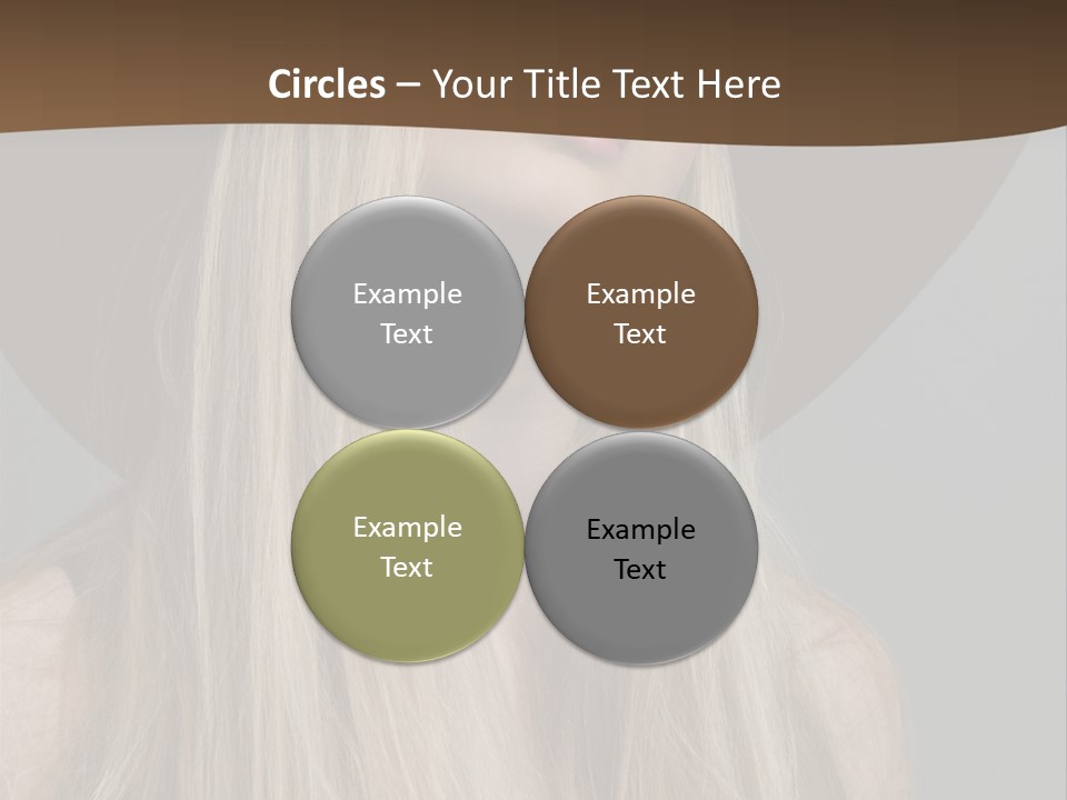 Hairstyle Woman Lips PowerPoint Template