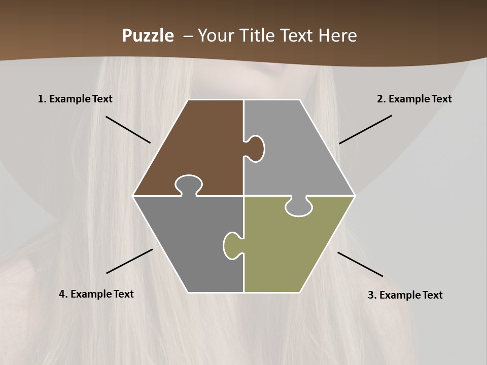 Hairstyle Woman Lips PowerPoint Template