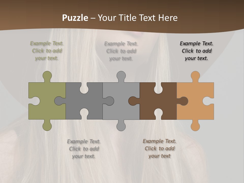 Hairstyle Woman Lips PowerPoint Template