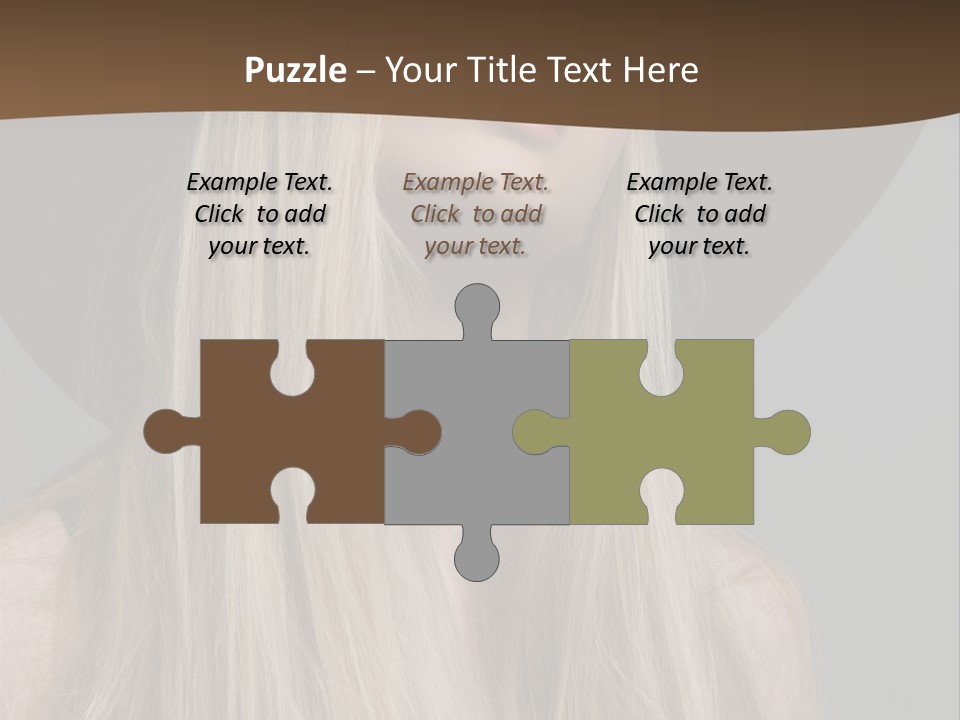 Hairstyle Woman Lips PowerPoint Template