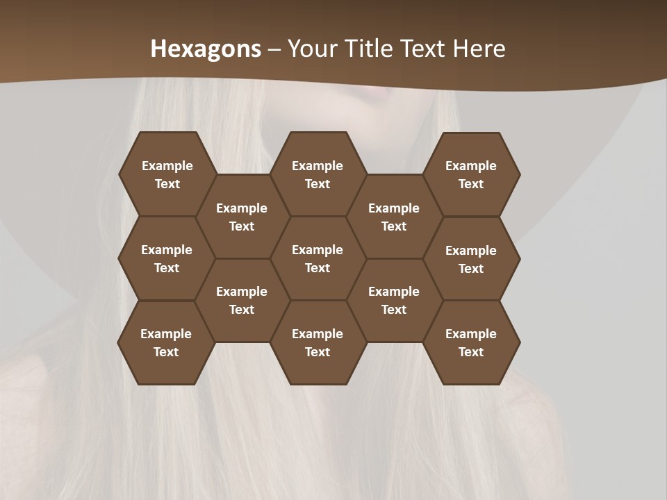 Hairstyle Woman Lips PowerPoint Template