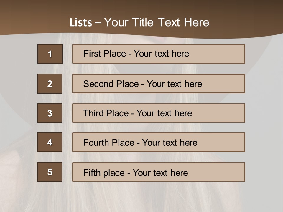 Hairstyle Woman Lips PowerPoint Template