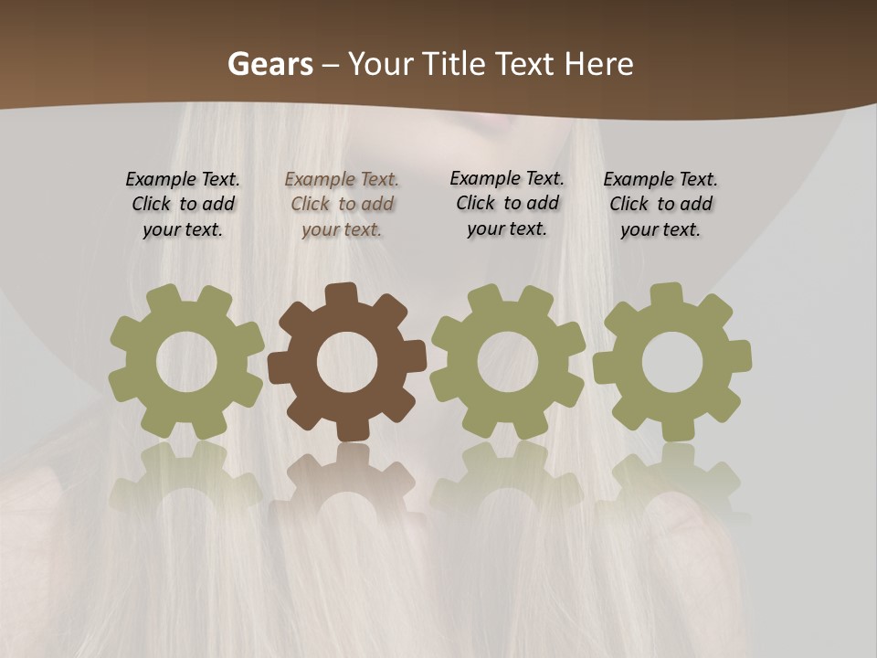 Hairstyle Woman Lips PowerPoint Template