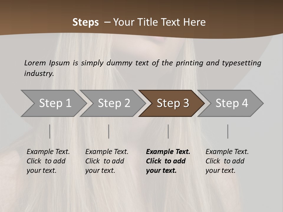 Hairstyle Woman Lips PowerPoint Template