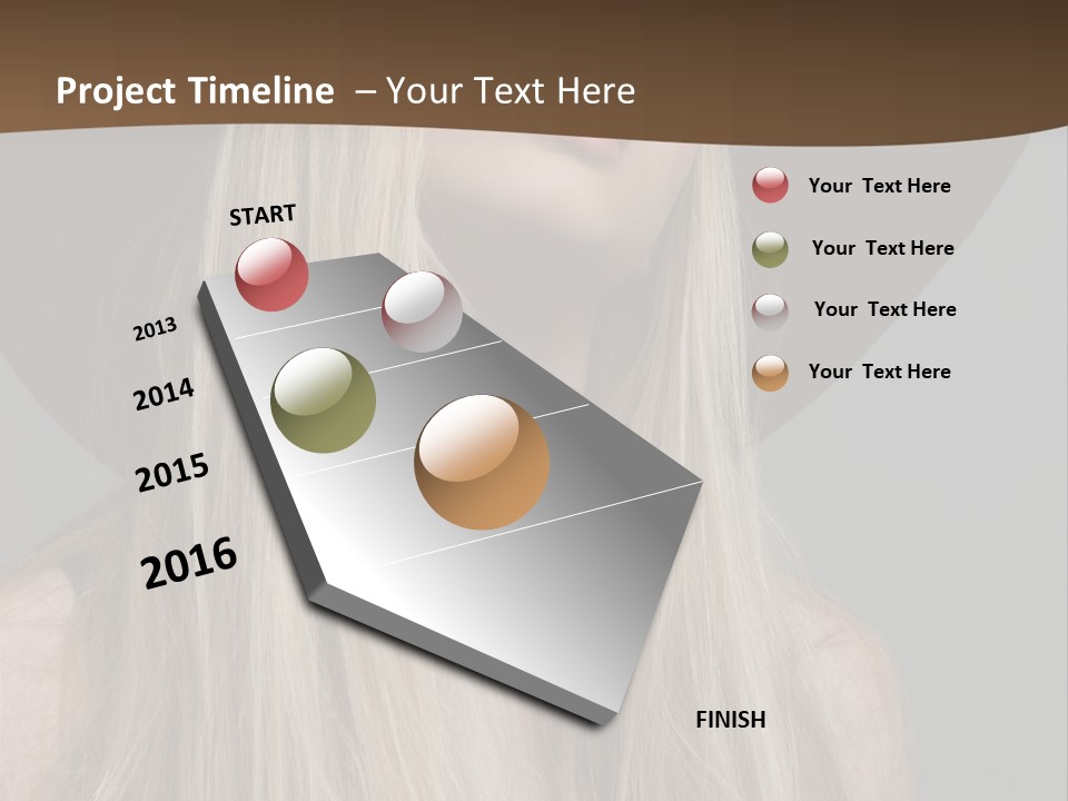 Hairstyle Woman Lips PowerPoint Template