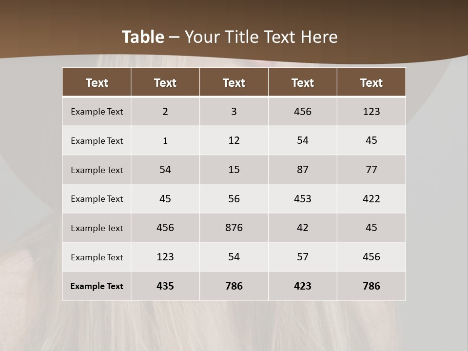 Hairstyle Woman Lips PowerPoint Template