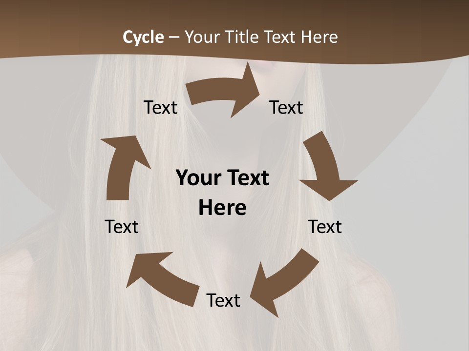 Hairstyle Woman Lips PowerPoint Template