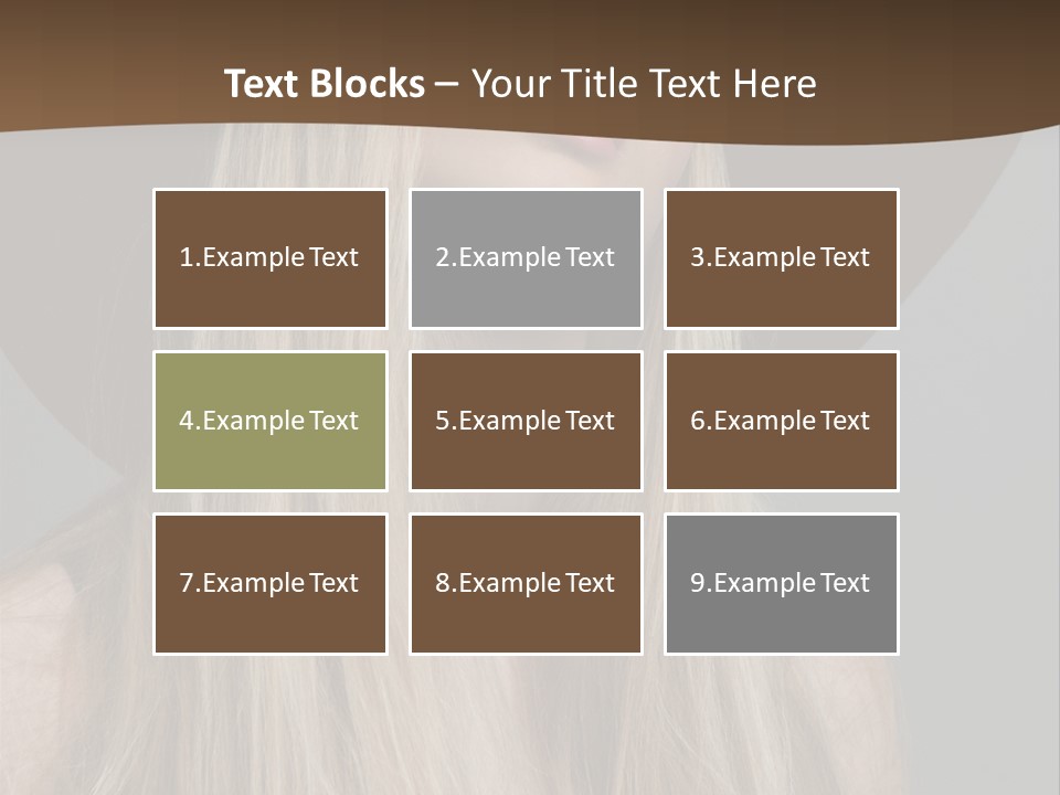 Hairstyle Woman Lips PowerPoint Template