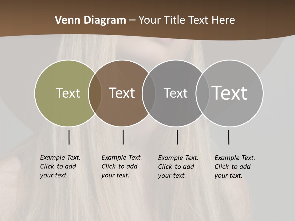 Hairstyle Woman Lips PowerPoint Template