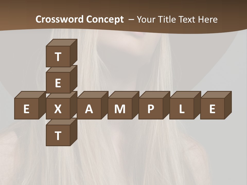 Hairstyle Woman Lips PowerPoint Template