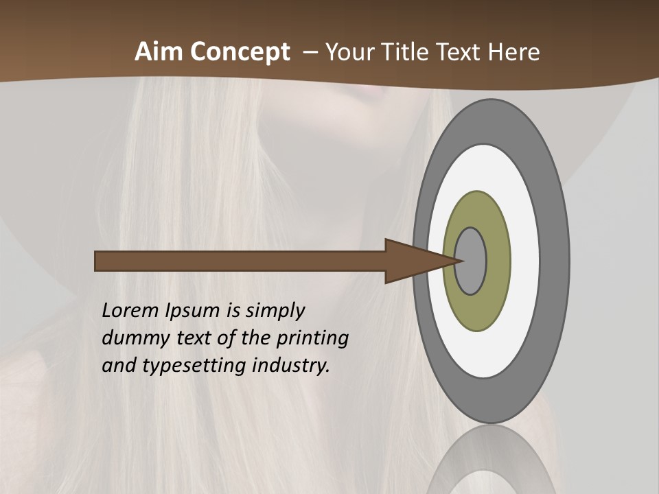 Hairstyle Woman Lips PowerPoint Template