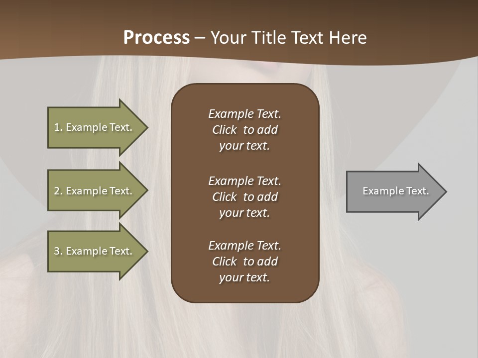 Hairstyle Woman Lips PowerPoint Template