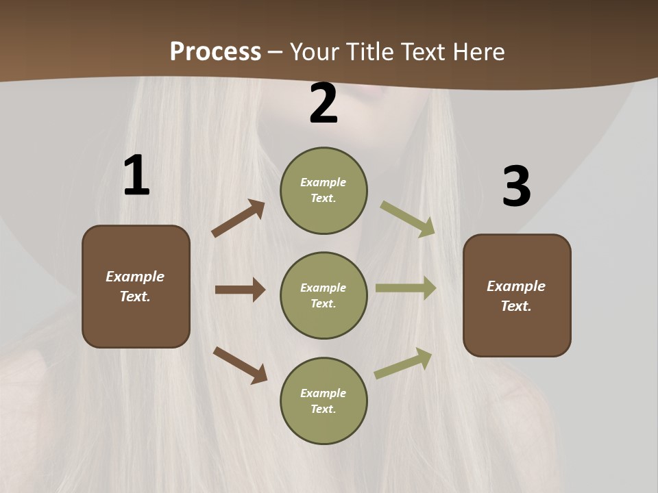 Hairstyle Woman Lips PowerPoint Template