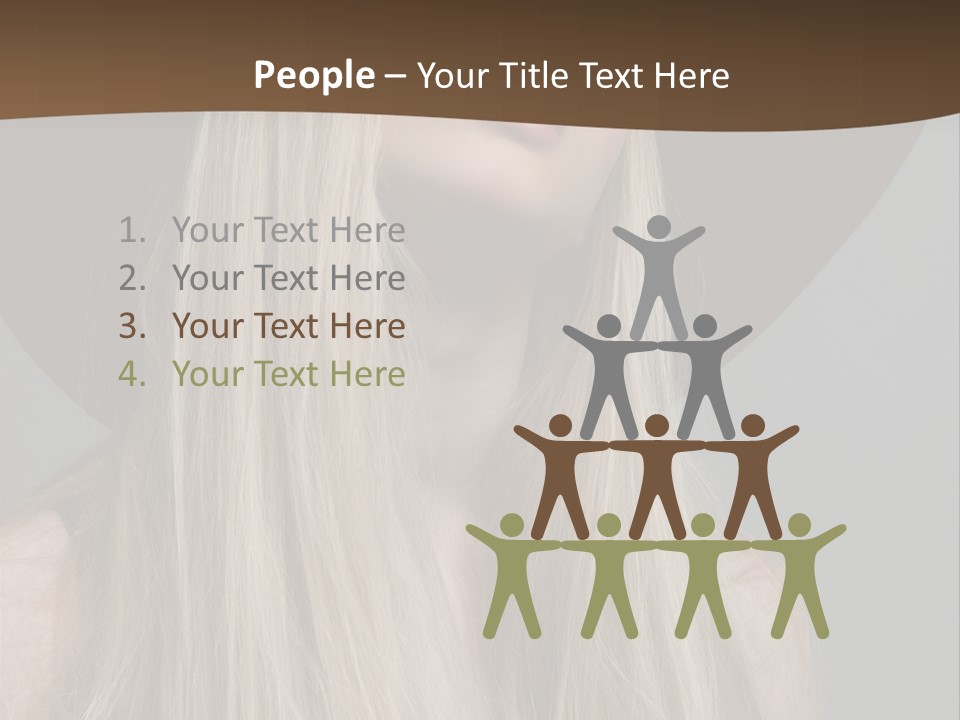 Hairstyle Woman Lips PowerPoint Template