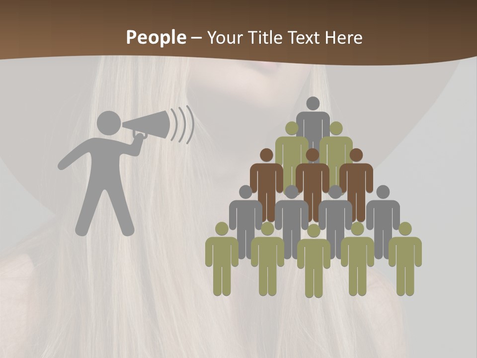 Hairstyle Woman Lips PowerPoint Template