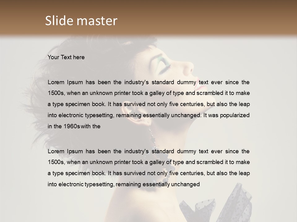 Young Portrait Posing PowerPoint Template