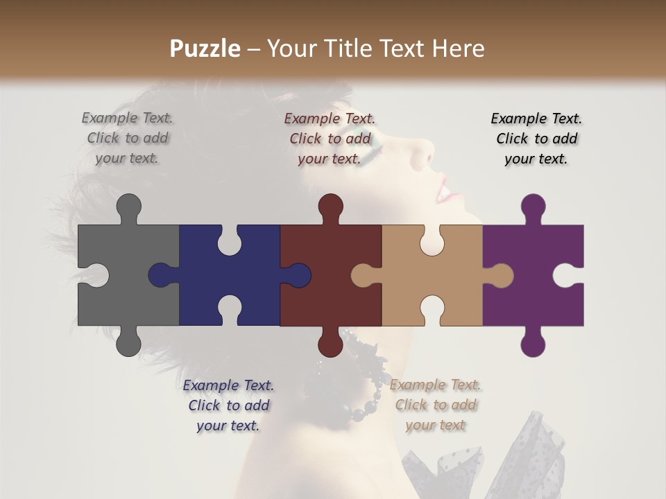 Young Portrait Posing PowerPoint Template