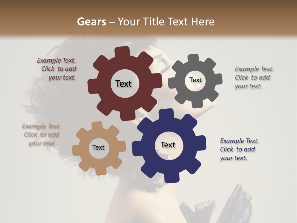 Young Portrait Posing PowerPoint Template