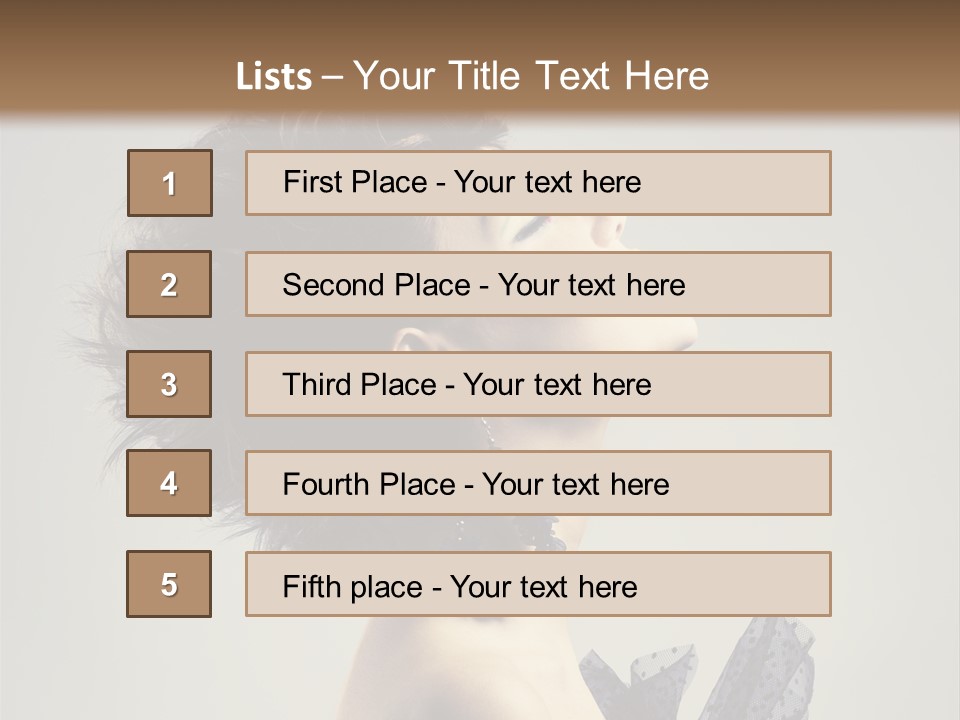 Young Portrait Posing PowerPoint Template