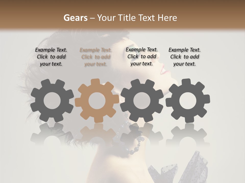 Young Portrait Posing PowerPoint Template