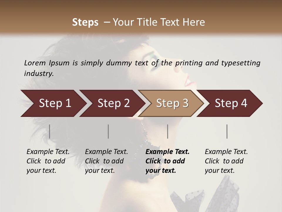Young Portrait Posing PowerPoint Template