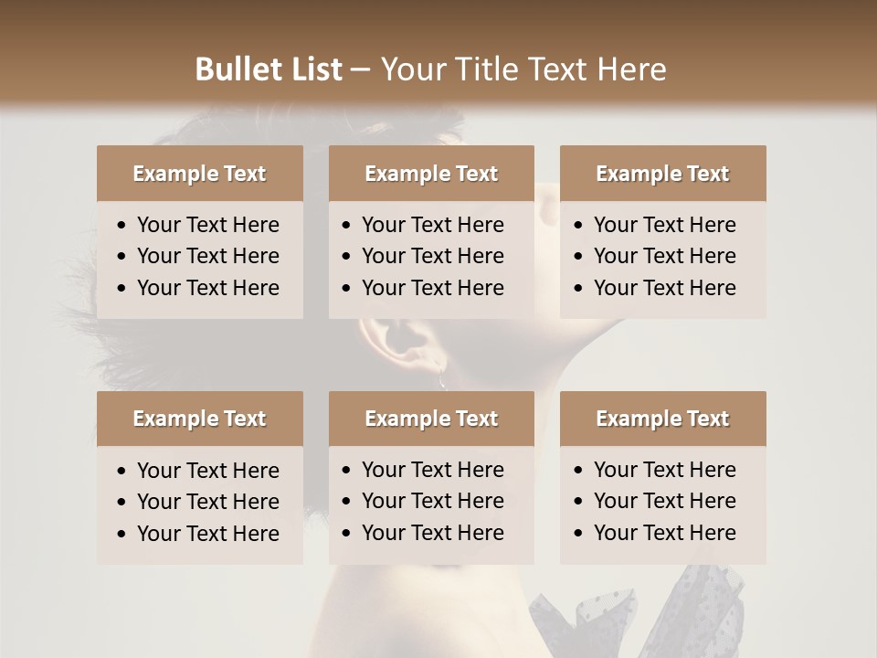 Young Portrait Posing PowerPoint Template