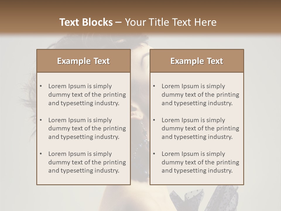Young Portrait Posing PowerPoint Template