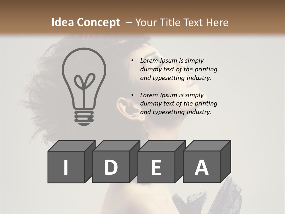 Young Portrait Posing PowerPoint Template