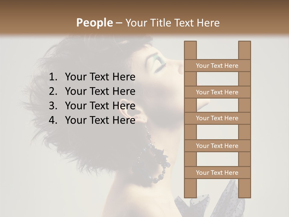 Young Portrait Posing PowerPoint Template