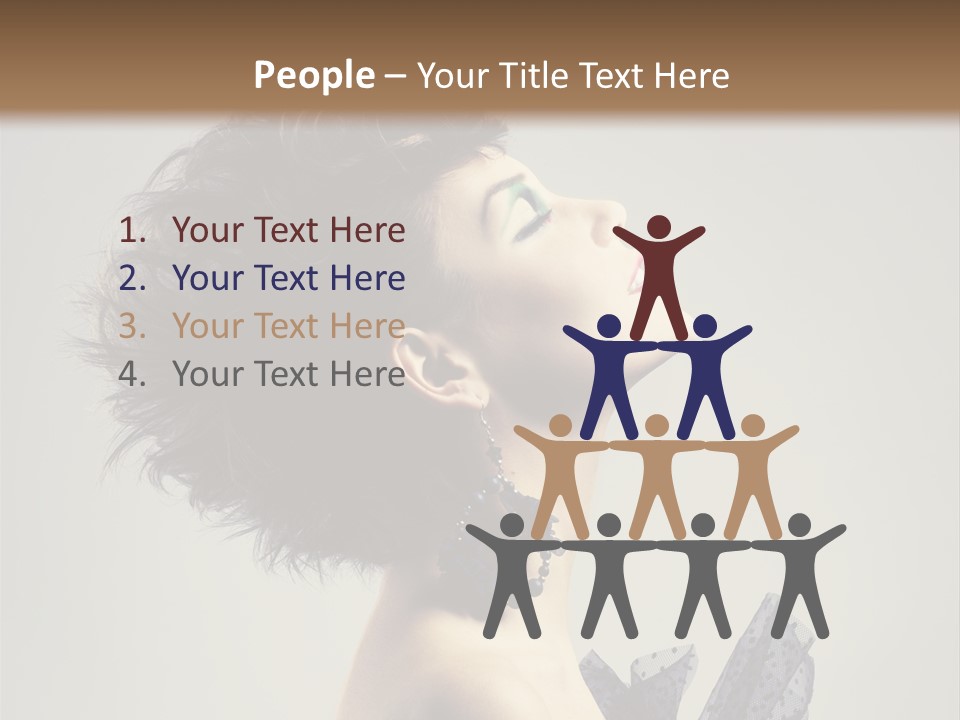 Young Portrait Posing PowerPoint Template