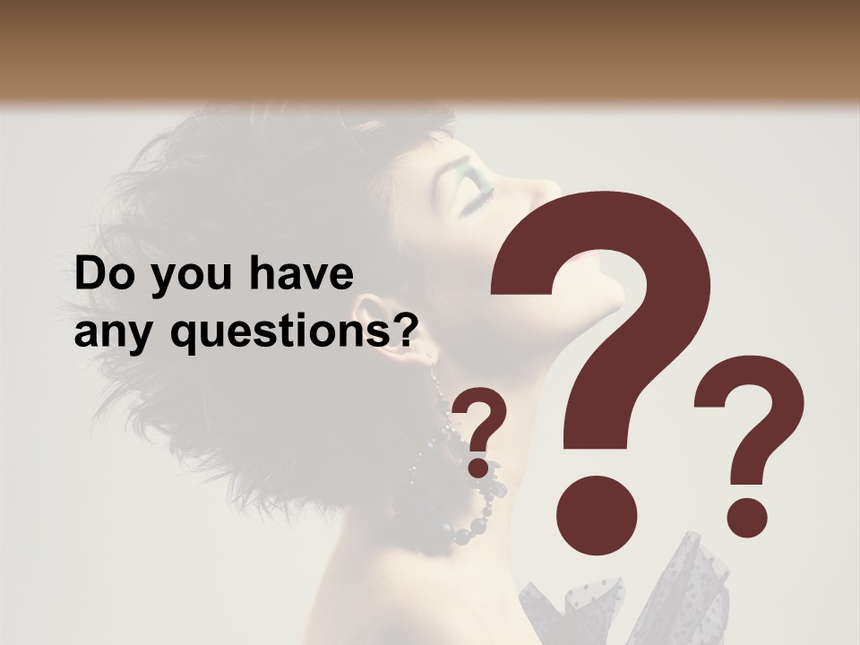 Young Portrait Posing PowerPoint Template