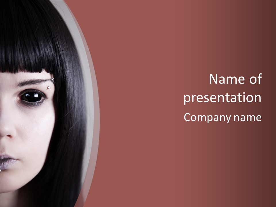 Dark Devil Piercing PowerPoint Template