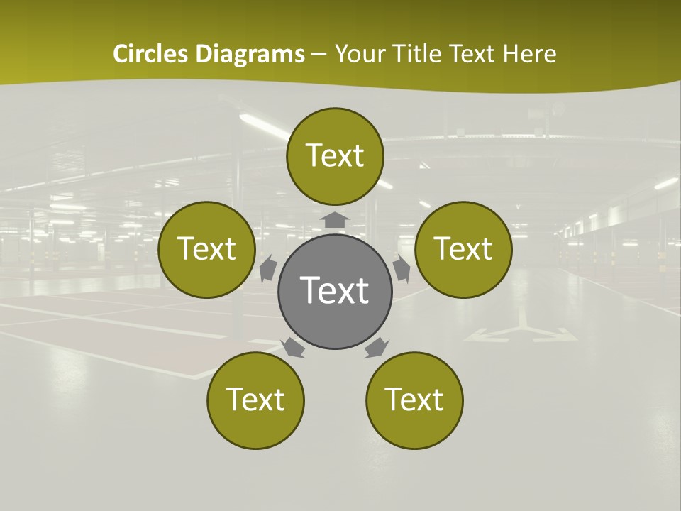 Parking Pylon Stripes PowerPoint Template