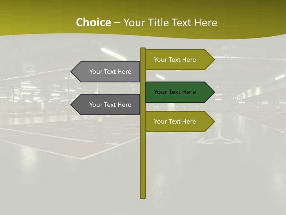 Parking Pylon Stripes PowerPoint Template