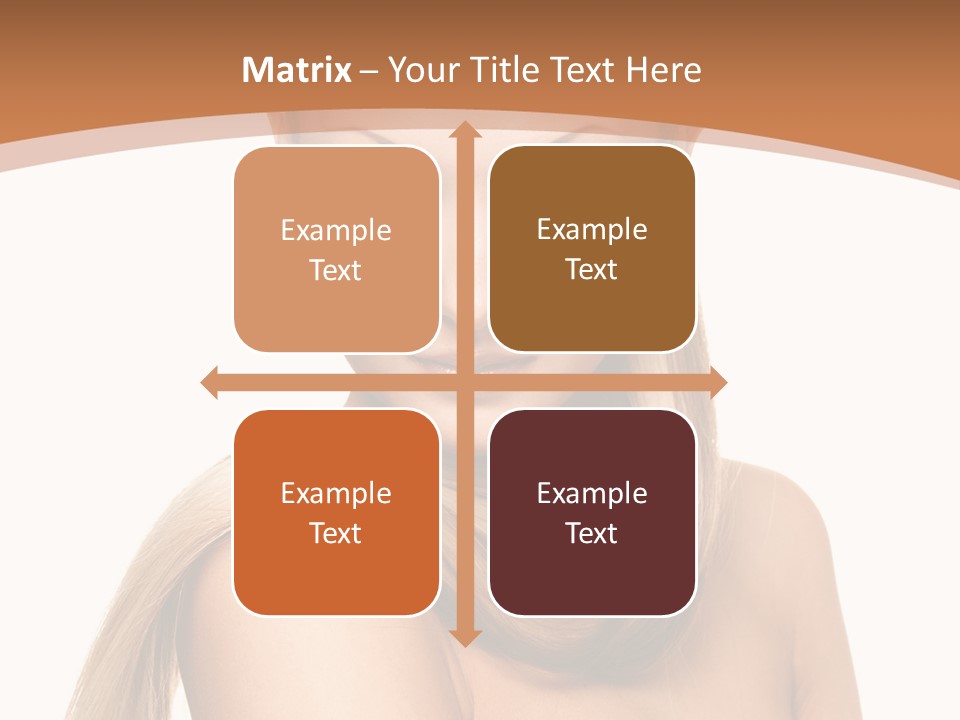 Brunette Hairstyle Makeup PowerPoint Template