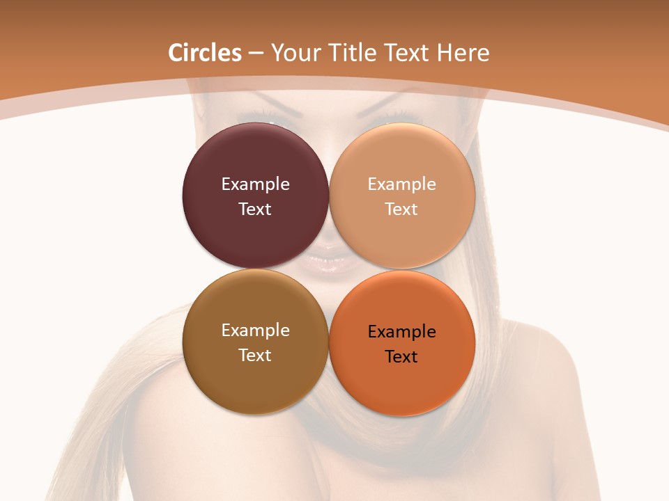 Brunette Hairstyle Makeup PowerPoint Template