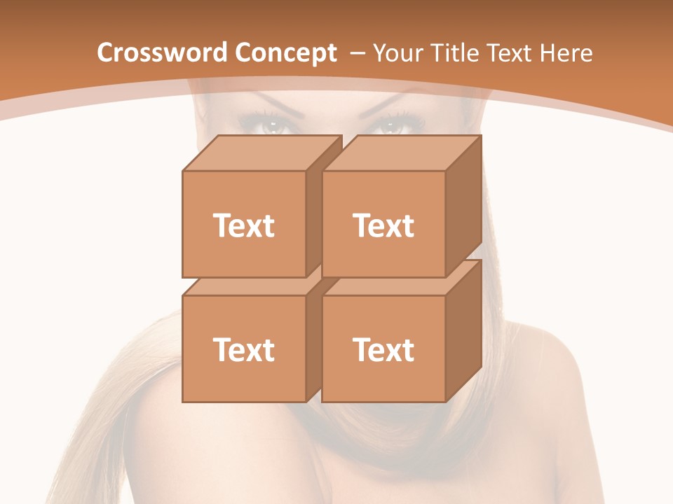 Brunette Hairstyle Makeup PowerPoint Template