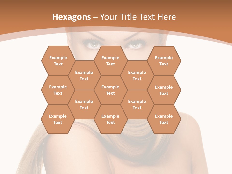 Brunette Hairstyle Makeup PowerPoint Template