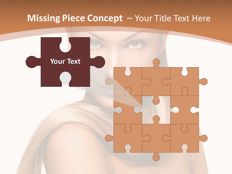 Brunette Hairstyle Makeup PowerPoint Template