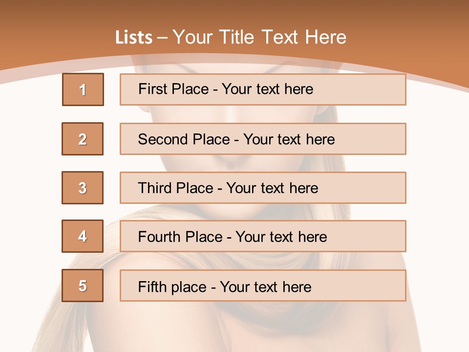 Brunette Hairstyle Makeup PowerPoint Template