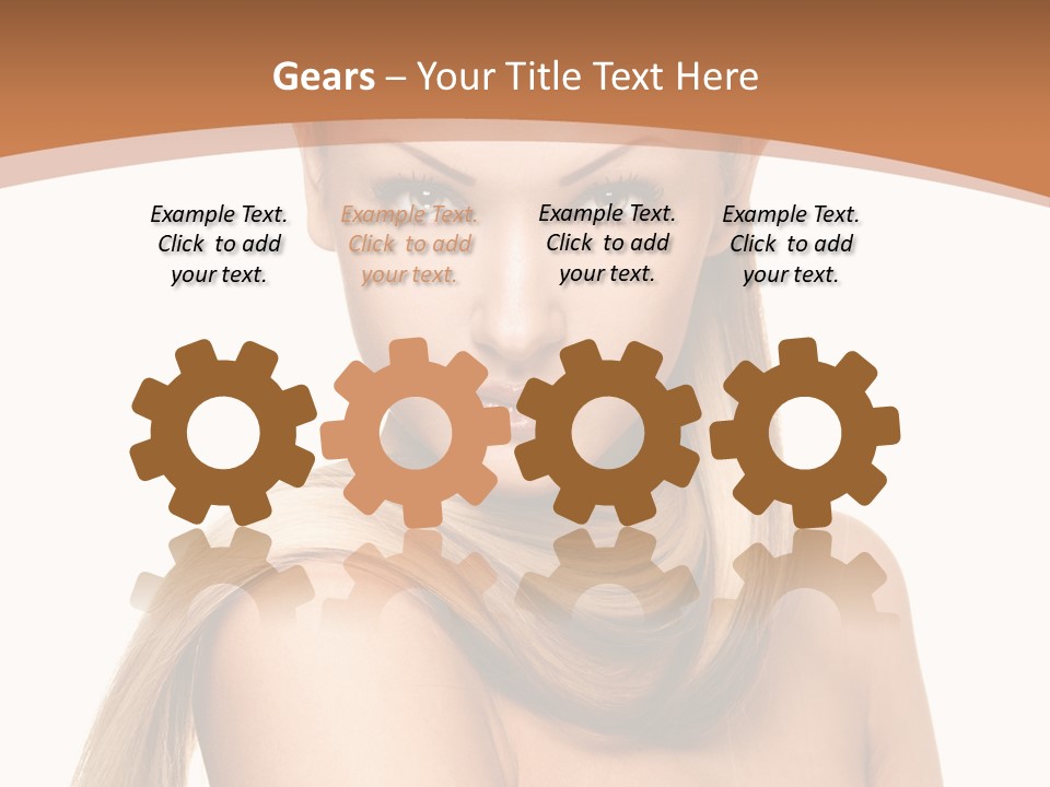 Brunette Hairstyle Makeup PowerPoint Template