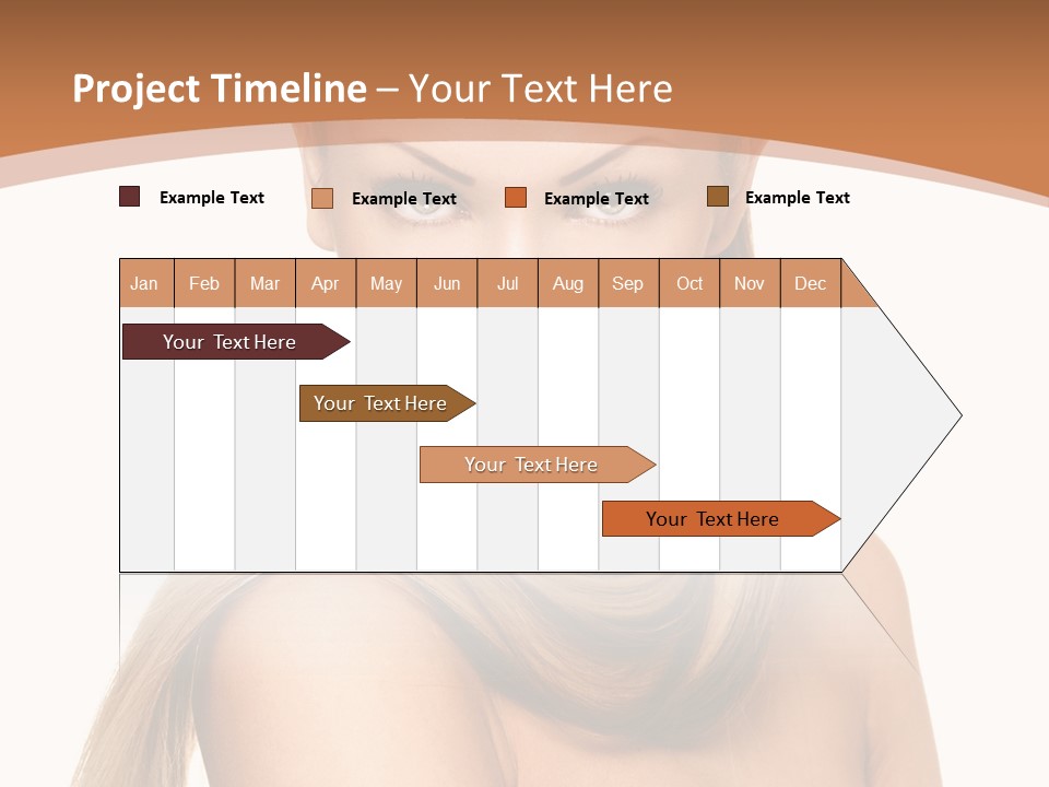 Brunette Hairstyle Makeup PowerPoint Template