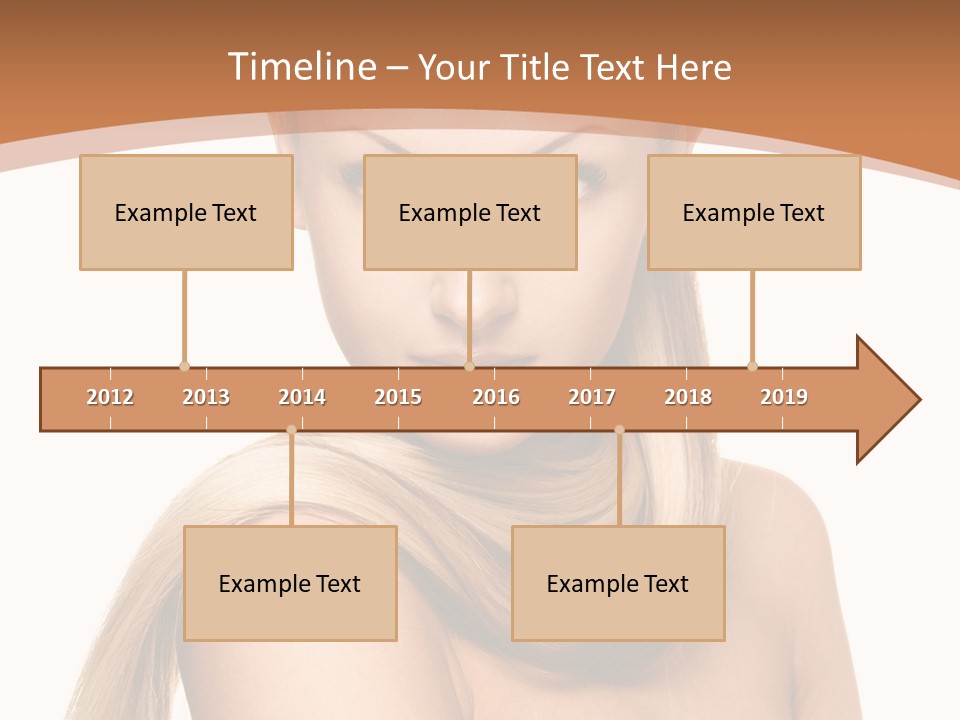 Brunette Hairstyle Makeup PowerPoint Template