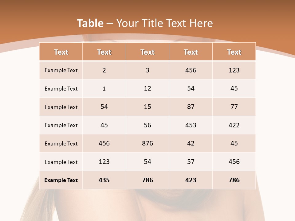 Brunette Hairstyle Makeup PowerPoint Template