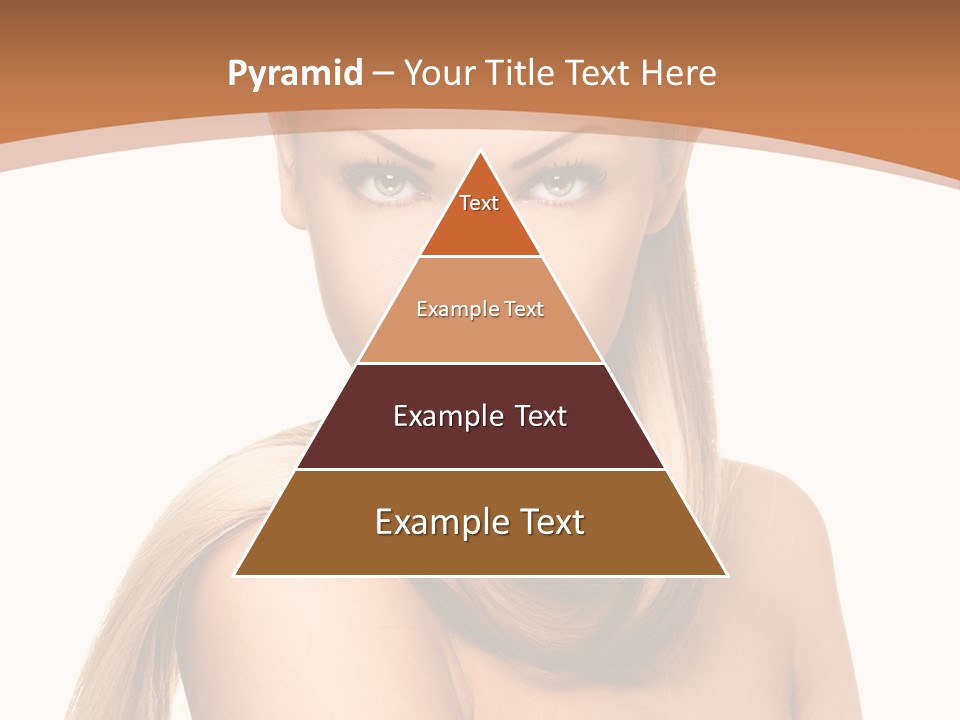 Brunette Hairstyle Makeup PowerPoint Template